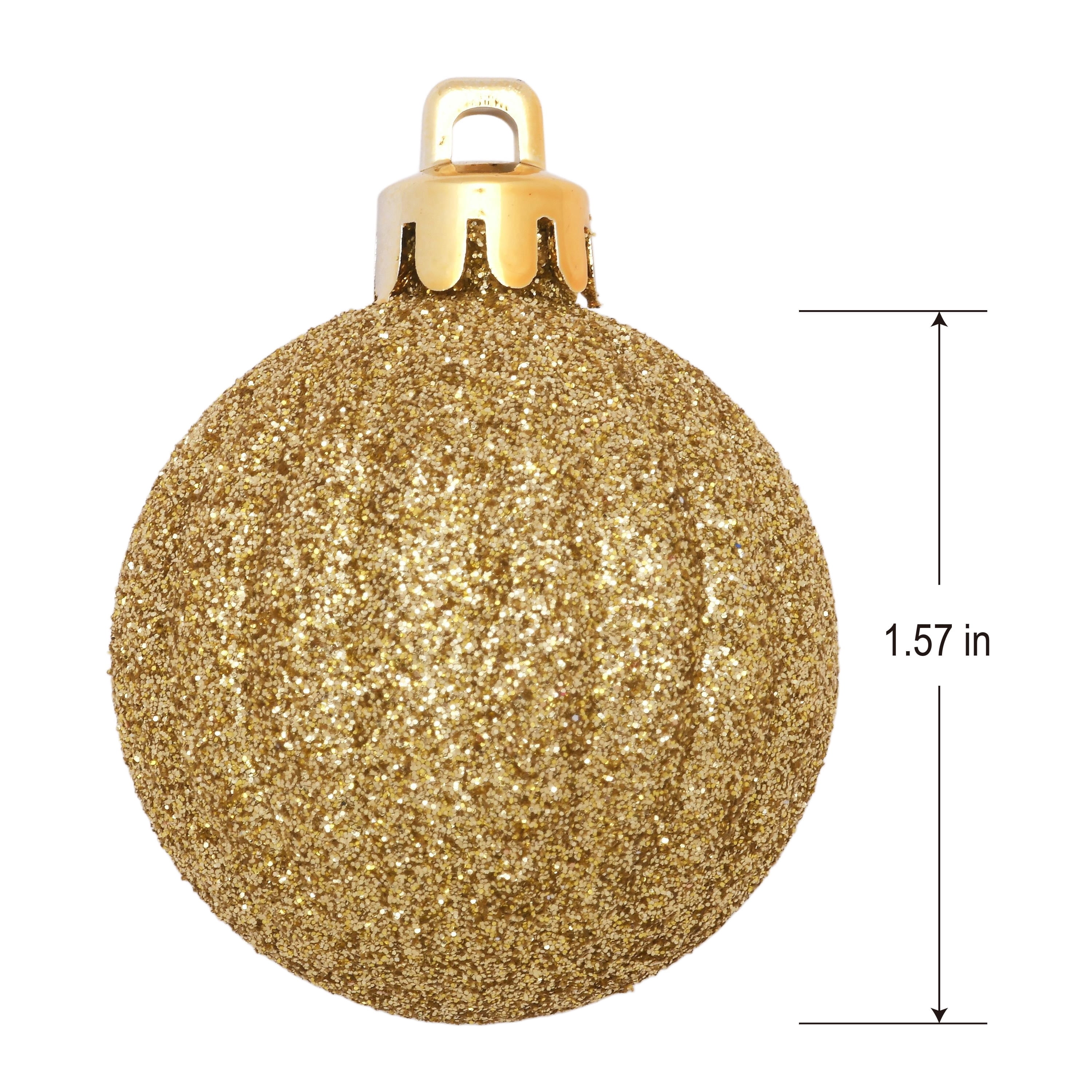 20-Count Gold Mini Ball Shatterproof Christmas Ornaments, by Holiday Time