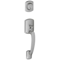 Schlage F58 GRW 626 Greenwich Exterior Half of Handleset Lever, Satin Chrome (Exterior Half Only)