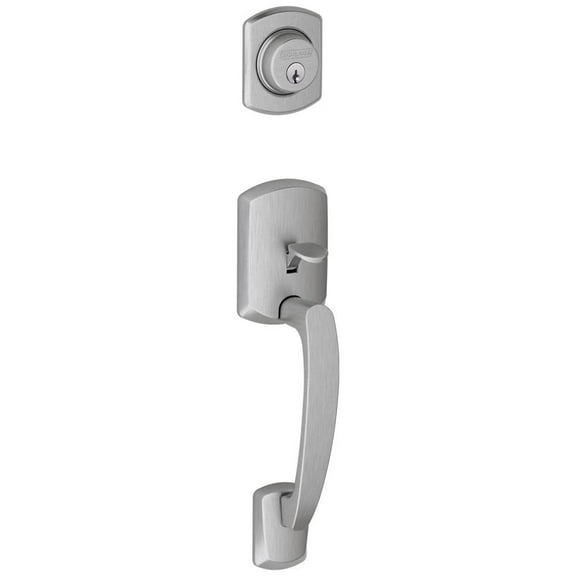 Schlage F92-Grw Greenwich Exterior One-Sided Dummy Handleset - Chrome