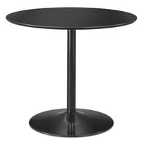 TMS Eldon Round Indoor Metal Pedestal Dining Table, Black