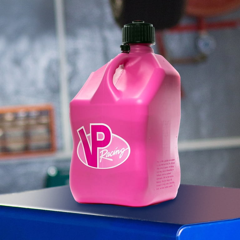 VP Racing Pink 5.5 Gallon Square Utility Jug With Deluxe Fill Hose - Fuel/Oil Container 4 thumbnail image
