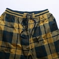 thumbnail image 6 of DxhmoneyHX Men's Soft Cotton Pajama Shorts Big and Tall Elastic Waistband Plaid Sleep Shorts Drawstring Lounge Shorts, 6 of 7