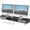Black, variant on Monitor Stand, Dual Monitor Stand with 2 Drawers, Monitor Riser for 2 Monitors, Adjustable Height Computer Stand, Office Monitor Stands for Desk, Laptop, PC, TV, Printer