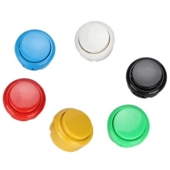 Botón Arcade, QM070919 12 Piezas Joystick Arcade Botón Arcade Botón de Reemplazo Arcade Estética Elegante