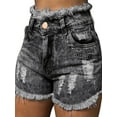 thumbnail image 1 of Julyccc Women Ripped High Waist Shorts Jeans Denim Hot Pants, 1 of 2