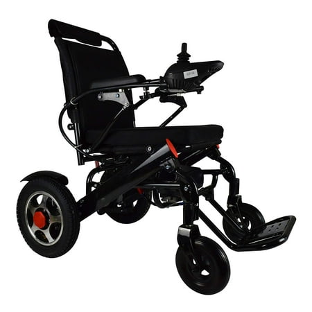 Fold and Travel Mobility Chair Folding Electric Wheelchair Medical Mobility Aid Lightweight, Heavy Duty - Gold