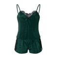 thumbnail image 3 of Silk Pajamas Set for Women Satin Backless Underwear Pjs Cami Top and Shorts Nightwear, 3 of 5