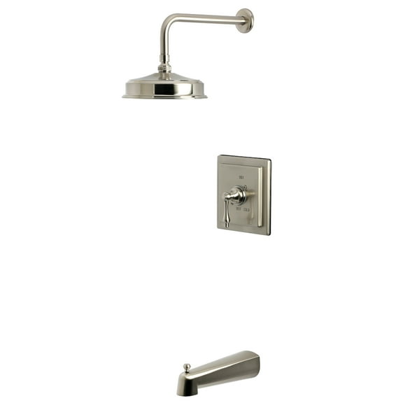 Kingston Brass KB5898AL Revival Single-Handle Pressure Balanced Tub and Shower Faucet, Brushed Nickel