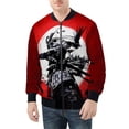 thumbnail image 5 of Chaqueta de primavera y otoño para hombre, con estampado 3D de máscara de samurái Oni y tatuaje, con cremallera por todas partes, chaquetas de bombardero para hombre, abrigos casuales unisex, ropa gen, 5 of 5