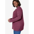 thumbnail image 5 of Woman Within Plus Size Waffle Thermal Lace Bib Henley Tee, 5 of 6