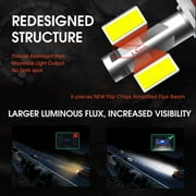 Lasfit H7 LED Headlight Bulbs Custom for Kia Hyundai Mitsubishi with Retainer Adapter Super Bright 60W 6000LM 6000K White (2Pcs)
