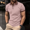 thumbnail image 2 of YODETEY Men’s Classic Performance Polos with Pocket, Collar Casual Shirts,Big and Tall Pink,Size S-3XL, 2 of 8