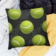 thumbnail image 2 of SHANXI  Tennis Ball Decorative Throw Pillow Cover Case Cool Round Balls Parallel Yellow Green Black White 22x22in, 2 of 5