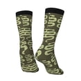 thumbnail image 5 of Uemuo Green Snake Pattern Women's Crew Socks, Soft Durable Breathable Moisture-Wicking with Odor Control Cotton socks, 5 of 9