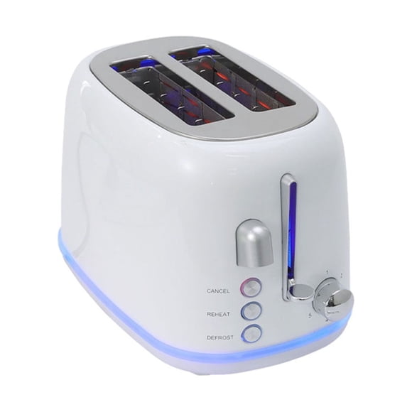 Naiovety Tostadoras eléctricas ABS para el hogar con seis niveles de potencia de fuego para tostar y bandeja extraíble Cocina y Comedor 6168 blanco