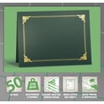 thumbnail image 5 of Better Office Products Certificate Holders with Gold Foil Border, 50 Count, Hunter Green, 5 of 6