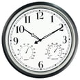 thumbnail image 1 of Reloj de pared Rsobl de 40 cm, impermeable, con termómetro e higrómetro, 1 of 7
