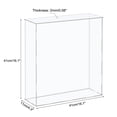 thumbnail image 2 of Acrílico Exhibición Estuche Plástico Caja Cubo Almacenamiento Caja Transparente Montar Exhibición 41x11x41cm para Coleccionables Unique Bargains Estuche de muestra, 2 of 5
