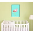 thumbnail image 3 of wall26 - Canvas Wall Art - A Flamingo on Solid Teal Background - Gallery Wrap Modern Home Art | Ready to Hang - 32x48 inches, 3 of 4