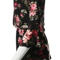 thumbnail image 4 of FashionOutfit Women's Floral Print Deep V-Neck 3/4 Ruffle Sleeve Romper Jumpsuit, 4 of 4