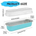 thumbnail image 3 of 50 Pcs Mini Loaf Pans with Lids, 6.54X2.56X1.18" Aluminum Foil Cake Pan, Rectangular Baking Cups, Disposable Foil Containers, Heat Resistant Baking Trays, Oven Safe Holder for Wedding Party Birthday, 3 of 4