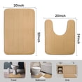 thumbnail image 3 of Unique Bargains 2-Pack Memory Foam Non-slip Washable Bath Toilet Pads Mats Rug Khaki 32"x20", 3 of 8