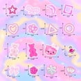thumbnail image 4 of Set de colgantes para uñas Namifin 3D con forma de oso de gominola rosa y lazo con forma de mariposa, 4 of 6