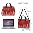 thumbnail image 3 of 16" Laptop Briefcase for Work Travel Laptop Shoulder Bag Carrying Handbag Laptop Case Red Christmas Tree and Lights, 3 of 8