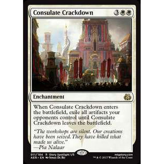 MtG Aether Revolt Rare Consulate Crackdown (Foil) #11
