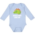 thumbnail image 3 of Inktastic Nonna and Papa Love Me Boys Grandchild Dinosaur Boys Long Sleeve Baby Bodysuit, 3 of 5