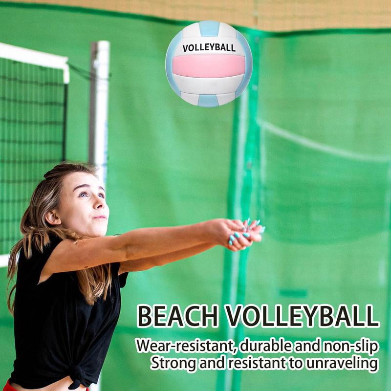 Training Volleyball Soft Wear Resistant Practice Ball for Indoor Outdoor Court Beach Pool Park School Sports Team Games