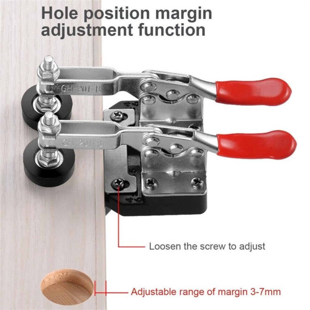 Positioning Hinge Hole Punch, Concealed Hinge Jig With Punch Locator Set