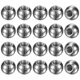 thumbnail image 1 of Juego de 20 perillas de tuerca de bola roscadas, M6x12mm, tapa de tuerca de bola de acero al carbono para accesorios de iluminación/maquinaria/DIY, [Tono cromo], 1 of 7