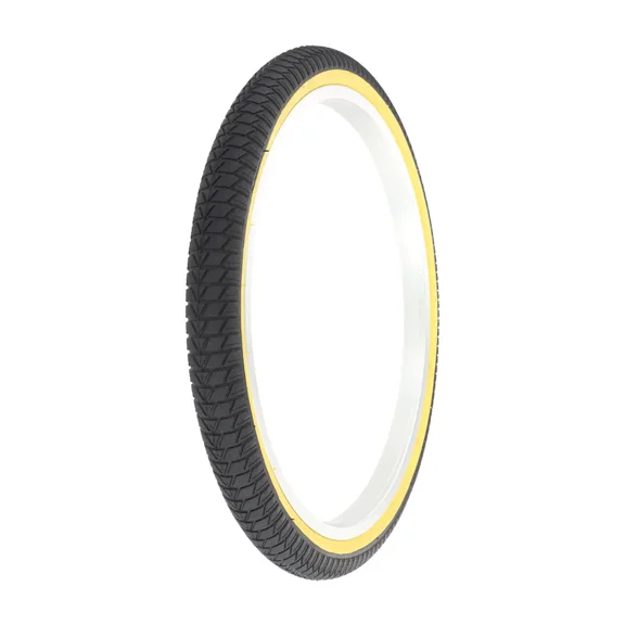 PRO Bicycle Bike Tire 20 X 1.75 Black/Yellow Sidewall Tire P-1064