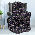 thumbnail image 4 of Botanical Soft Flannel Fleece Blanket, Natural Theme Garden Illustration Along Various Plants and Colorful Butterflies, Cozy Plush for Indoor and Outdoor Use, 60" x 80", Multicolor, by Ambesonne, 4 of 5