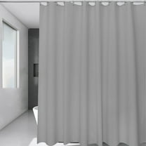 Vggrvlo 15 & Under Stall Fabric Shower Curtain with 12 Hooks Premium PEVA Washable Waterproof Bath Curtain for Bathroom Hotel 72"x78"