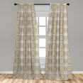 thumbnail image 5 of Ambesonne Turkish Pattern Curtains, Scroll Tiles, Pair of 28"x95", Pale Coffee White Taupe, 5 of 5