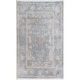 thumbnail image 1 of Blue Floral Turkish Oriental Distressed Style Area Rug, 1 of 5