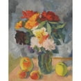 thumbnail image 3 of Nikolai Andreevich Tyrsa 12x14 Black Modern Framed Museum Art Print Titled - Flowers and Apples, 3 of 5