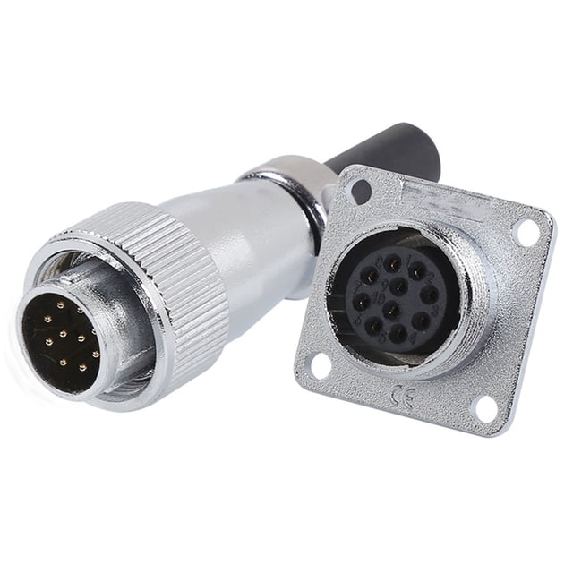 BTOER WS16 Aviation Panel Plug Socket Male & Female Connector Copper Gold Plating Zinc Alloy Shell Oxidation Resistance
