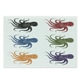 thumbnail image 1 of Octopus Cutting Board, Composition Grunge Sea Nautical Aquatic Under Water Life Nature Art, Decorative Tempered Glass Cutting and Serving Board, Large Size, Burgundy Green Black, by Ambesonne, 1 of 1