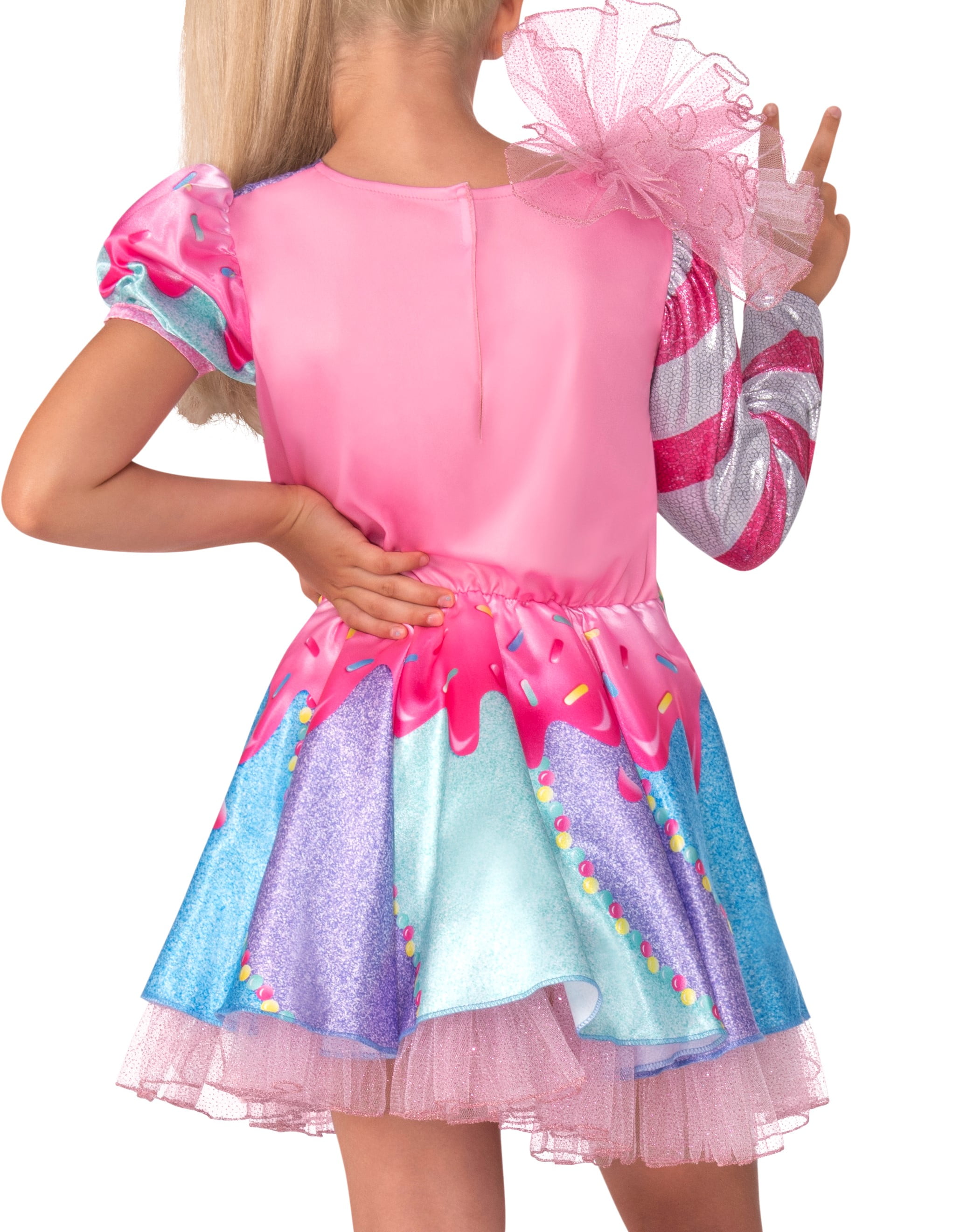 Girls Officially Licensed Nickelodeon Jojo Siwa Cupcake Halloween Dress  Costume Mm Multi- Colored 