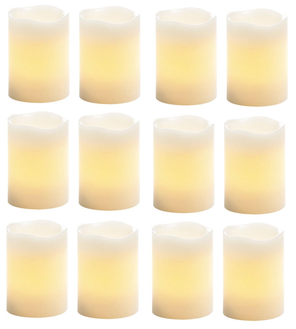 Sterno Homes 6 Pack LED Wax Candles With Remote & Batteries 