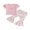 Pink, variant on Kids Toddler Girl Summer Outfits 12 18 24 Months 2T 3T 4T 5T Letter Embroidery Ruffles Short Sleeves T-Shirt and Elastic Bow Flare Pants Cute Clothes