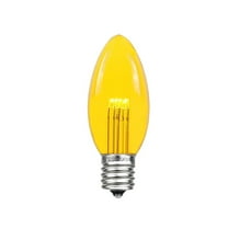Novelty Lights 5 Pack C9 LED Outdoor String Light Patio Christmas Replacement Bulbs, Yellow, C9/E17 Base, .75 Watt
