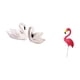 thumbnail image 5 of Conjunto de estatua de cisne de resina con figura de flamenco. Adorno de jardín con estaca y relieve realistas. Ideal para fiestas, bodas,, 5 of 8