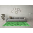 thumbnail image 3 of Ahgly Company Indoor Round Oriental Emerald Green Traditional Area Rugs, 6' Round, 3 of 4