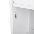 thumbnail image 5 of Slim Bathroom Storage Cabinet, 12.6" Narrow Tall Cabinet with Drawer & Louvered Door, Modern White Vertical Bathroom Tower with Ventilated Design, 5 of 11