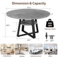 thumbnail image 3 of Kojooin Table à Manger Ronde pour 4 à 6, Table de Cuisine Style Ferme de 47,2 Po avec Rangement pour Salle à Manger Ou Appartement, 3 of 9