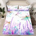 thumbnail image 2 of Homewish Floral Lavender Full Size Sheets 4-Piece for Kids Children Teens Girls,Flying Butterflies Breathable Bed Sheets,Spring Garden Lightweight Sheet Sets,Microfiber Bedroom Decor, 2 of 7